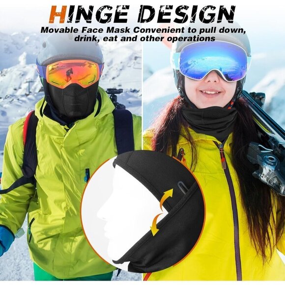 Breathable Warm Face Mask for unisex Face Cover for Cold - Picture 6 of 8